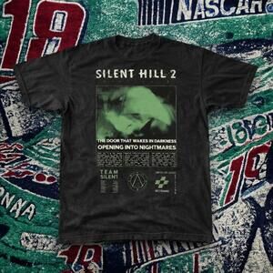 Silent Hill 2 Horror Game Graphic Black T Shirt Dark Aesthetic Gaming Tee